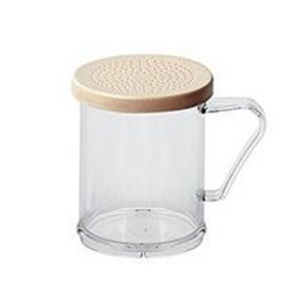 Camwear Shaker/Dredge, 10 oz., with salt & pepper lid, clear