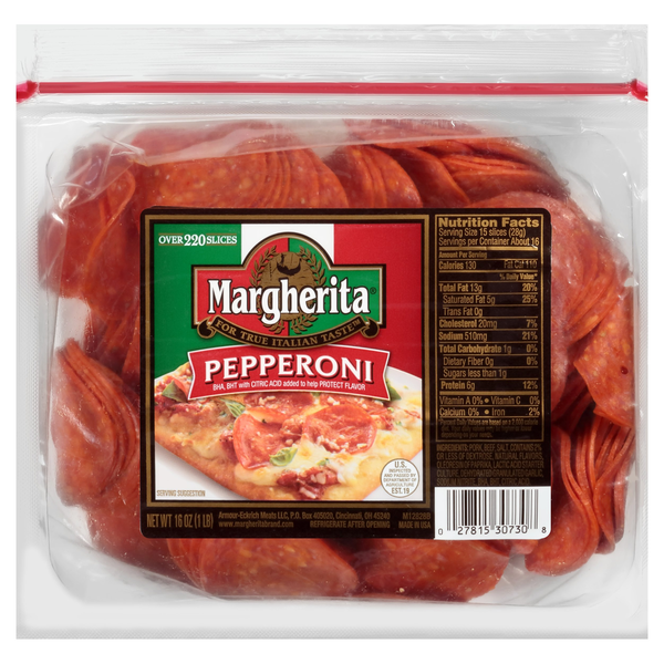 Margherita Pre Sliced Pepperoni