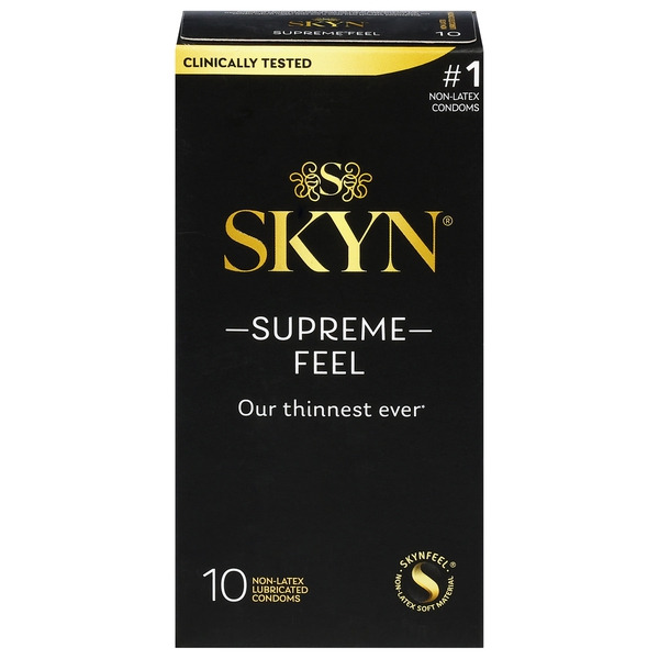 SKYN Condoms, Lubricated, Non-Latex, Supreme Feel Same-Day Delivery or  Pickup | Save Mart