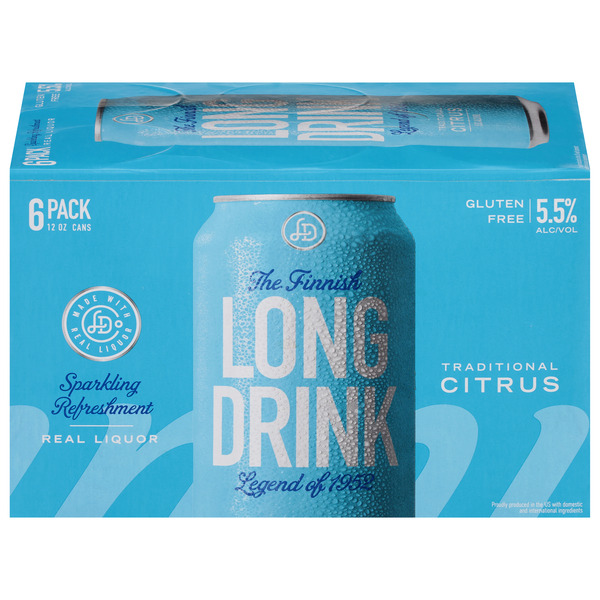 The Long Drink Traditional, Citrus Soda, With Premium Liquor Same-Day Delivery