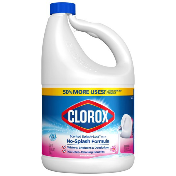 Clorox Splash-Less Bleach, Fresh Meadow, 117 oz, 3 Ct