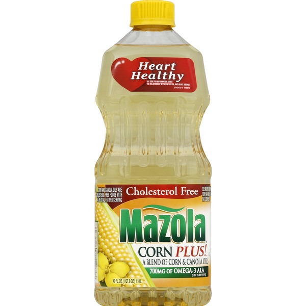 Mazola Oil Blends, Cholesterol Free, Corn Plus! (40 oz) from Walmart