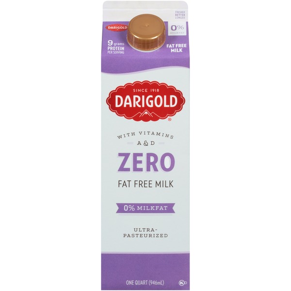 Darigold Zero Fat Free Milk (1 qt) Instacart