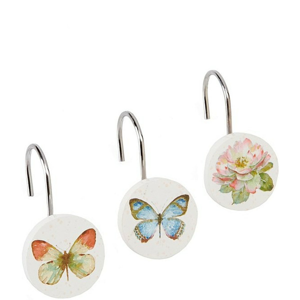Avanti Linens Butterfly Garden Shower Curtain Hooks