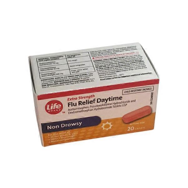 Life Brand Extra Strength Daytime Flu Relief Caplets (20 ct) Instacart
