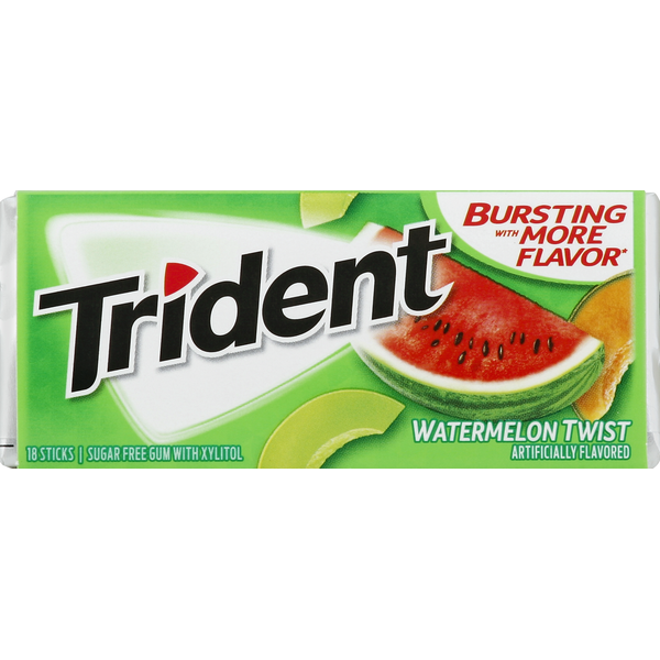 Trident Gum, Sugar Free, Watermelon Twist (18 each) Instacart