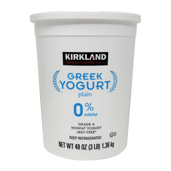 Kirkland Signature Nonfat Plain Greek Yogurt; 48 oz