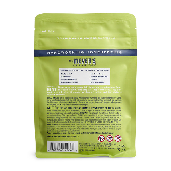 Mrs. Meyer's Clean Day Automatic Dish Packs - Thumbnail 4