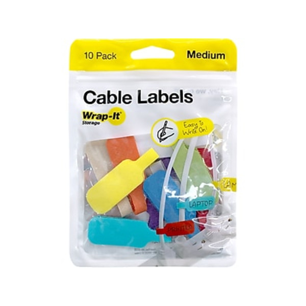 Wrap-It Storage Assorted Colors Cable Labels