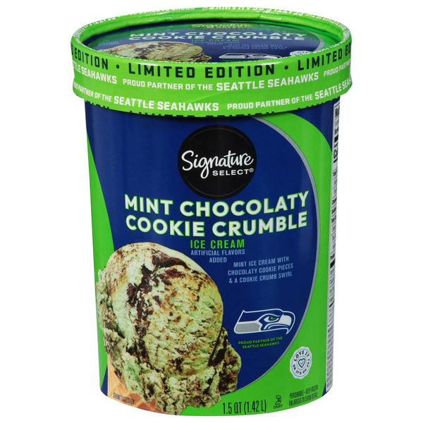 Signature SELECT Ice Cream, Premium, Mint Chocolate Cookie Crumble