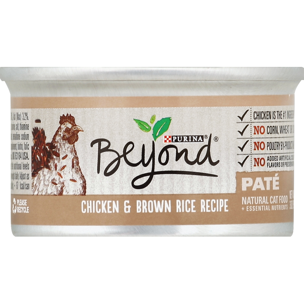 Beyond Cat Food, Natural, Pate, Chicken & Brown Rice Recipe (3 oz