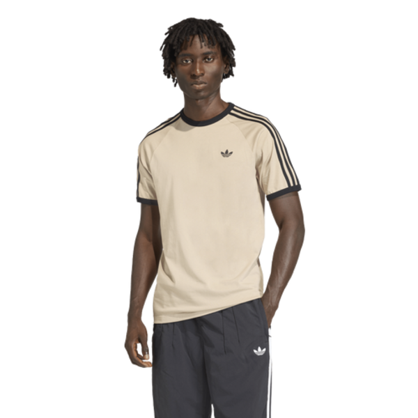 adidas Men's Adicolor Sport Classics 3-Stripes T-Shirt, M - Stone Khaki