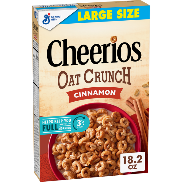 General Mills Cheerios Oat Crunch Cinnamon Large Size Cereal