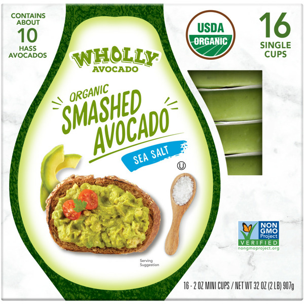 ☆avocado商品☆よろしければご購入お待ちしております♪ Wholly Organic Smashed Avocado, 2 oz, 16-count Same-Day Delivery