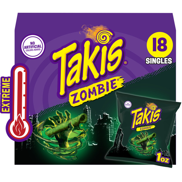 Takis Zombie 18 pc / 1 oz Multipack, Habanero & Cucumber Flavored