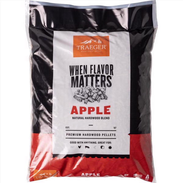 Traeger Hardwood Pellets, Premium, Apple