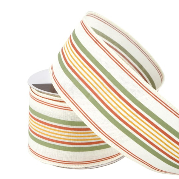 Celebrate It Fall Stripes Wired Ribbon