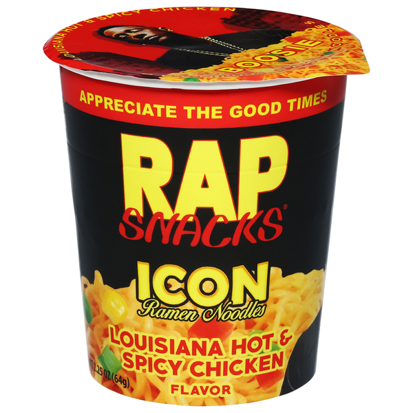 Rap Snacks Ramen Noodles, Louisiana Hot & Spicy Chicken Flavor