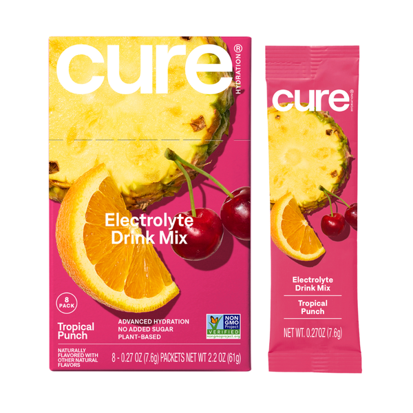 Cure Hydration Tropical Punch, Electrolyte Hydration, Drink Mix Powder
