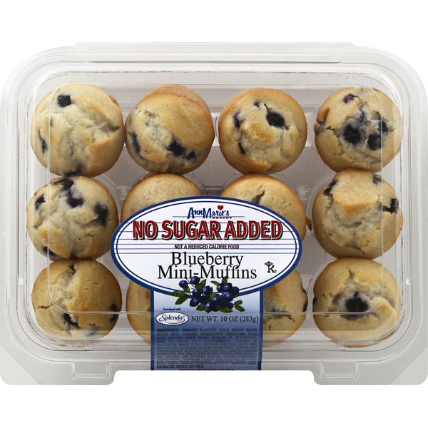 Ann Maries Mini Muffins, No Sugar Added, Blueberry (10 oz) Instacart