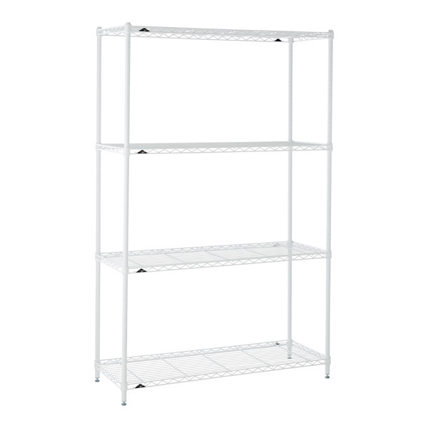 InterMetro 18" x 48" x 74-1/2" White 4-Shelf Starter Unit