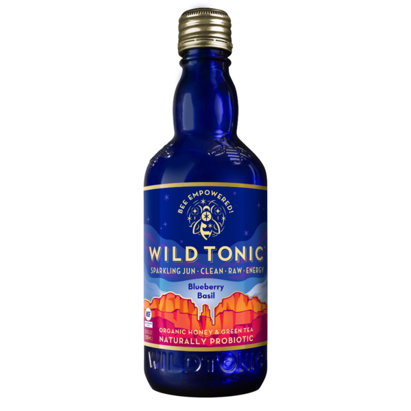 Wild Tonic Blueberry Basil, Sparkling Jun, Probiotic Beverage Same