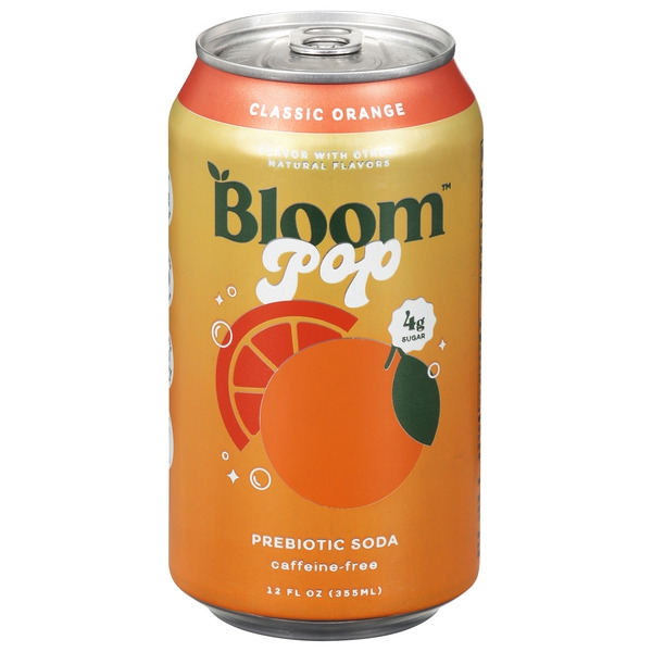 Bloom Pop Classic Orange Prebiotic Soda Same-Day Delivery or