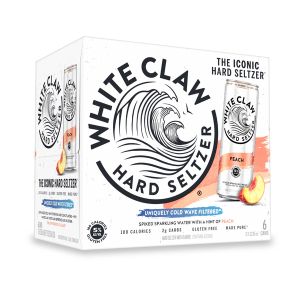 White Claw Peach Hard Seltzer Spiked Sparkling Water Same-Day