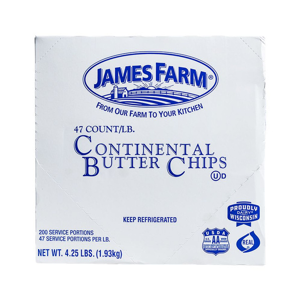 James Farm - Salted Butter Continentals - 200 ct (47 ct per lb)