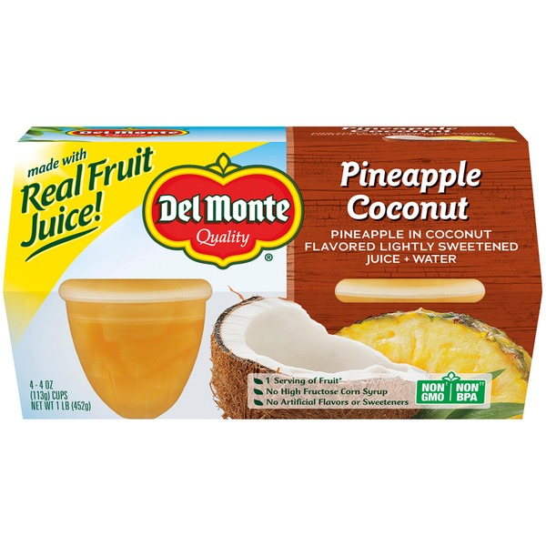 Del Monte Pineapple Coconut in Coconut Flavored Light Syrup Fruit Cups