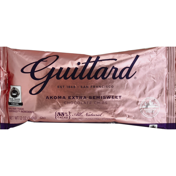 Guittard Chocolate Chips, Extra Semisweet, Akoma, 55% Cacao