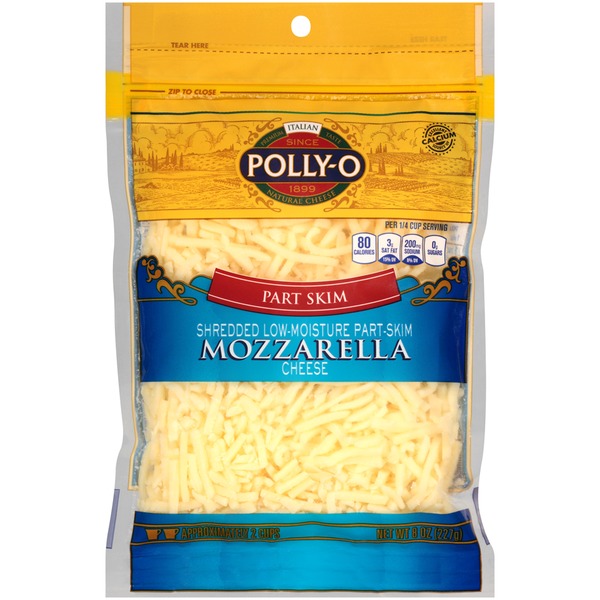 Pollyo Shredded Lowmoisture Partskim Mozzarella Cheese (8 oz) from