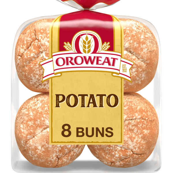 Oroweat 8 ct, Potato, Buns, Hamburger Buns, 21 oz