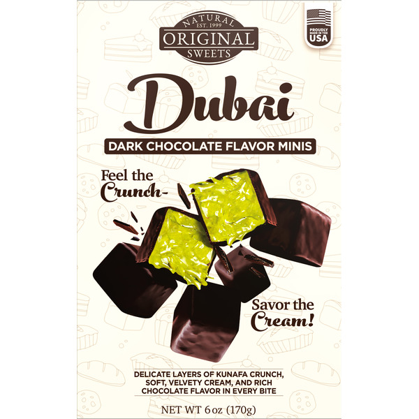 Original Natural Sweets Dubai Dark Chocolate Flavor Minis Bars