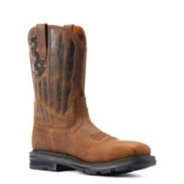 Ariat Men's Sierra Shock Shield Patriot Steel Toe Work Boots, Size 9.5