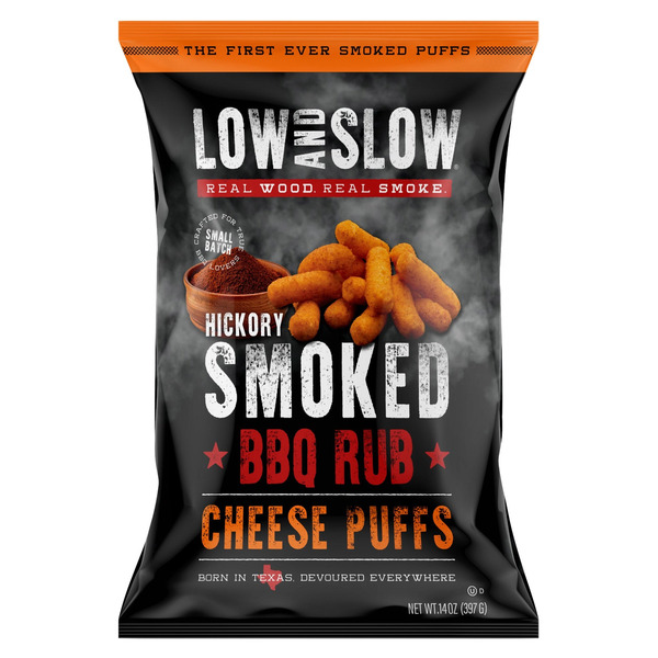 Low and Slow Hickory Smoked BBQ Rub Cheese Puffs, 14 oz