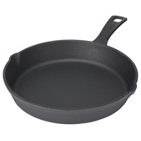 GoodCook Cast Iron Pre-Seasoned Cast Iron Skillet, 10 Inch, Black