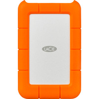 Orange & Silver Rugged 5TB External USB-C Portable Hard Drive