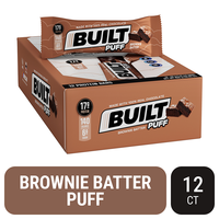 Built Puff Brownie Batter Protein Bar, 1.41 oz, 12 Bars/Box (BUI30363) | Quill