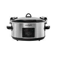 Crock-Pot 7-Quart Stainless Steel Cook & Carry Digital Countdown Slow Cooker