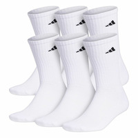 Adidas Men's 6 Pack Athletic Crew Socks (White) - Size 0.0 OT
