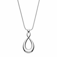 Infinity Pendant Necklace - Silver Tone
