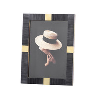 Zodax 5X7 Bone Photo Frame Black/Brass