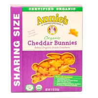 Annie's Homegrown Organic Cheddar Snack Crackers Cheddar Bunnies