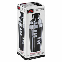 Oggi Dial a Drink 23oz Stainless Steel Cocktail Shaker - Black