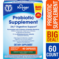 Digestive Support Probiotic Dietary Supplement Capsules