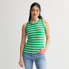 Ivory Green Stripe
