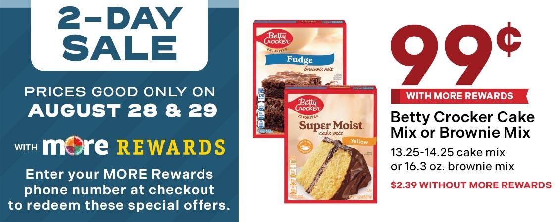 Betty Crocker Cake Mix or Brownie Mix