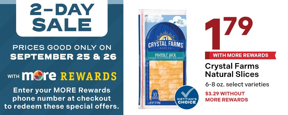 Crystal Farms Natural Slices
